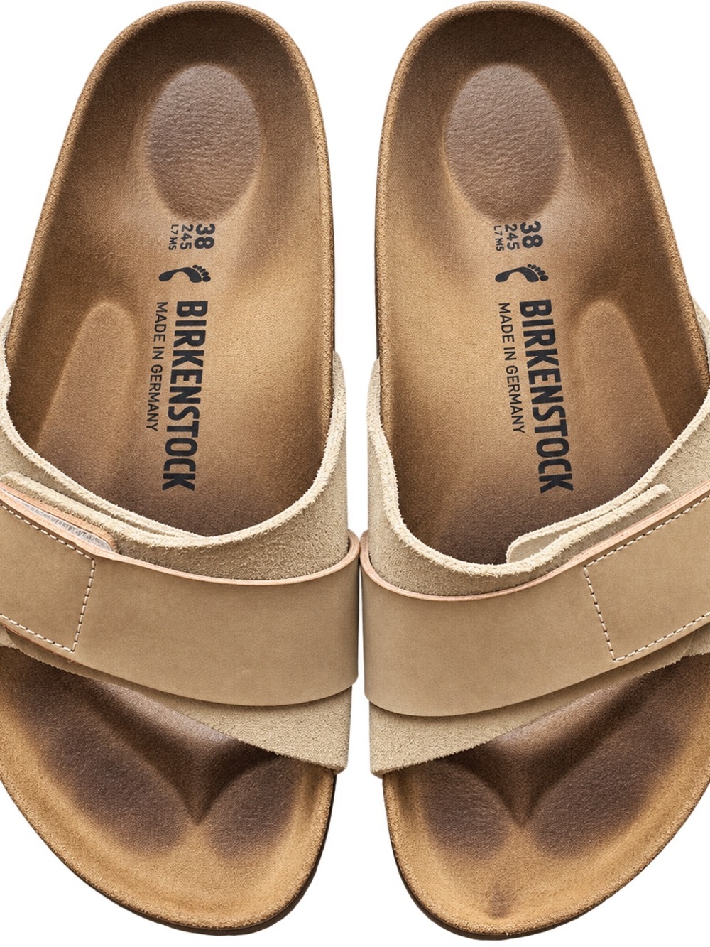 Birkenstock Women’s Tan Suede Cross-Over Slide Sandals